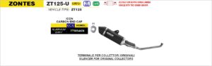 zontes zt125-u euro 5+ 2025 arrow exhaust