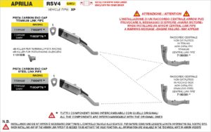 Aprilia RSV4 2025 2026 (Euro 5+) Arrow Exhaust