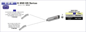 BMW G650GS Sertao 2012 2013 2014 Arrow Exhaust