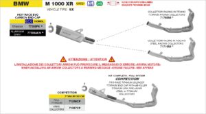 BMW M1000XR 2025 2026 (Euro 5+) Arrow Exhaust