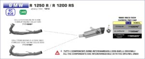 BMW R1250R R1250RS 2019 2020 Arrow Exhaust