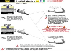 BMW R1300 GS Adventure Euro 5 2024 2025 2026 Arrow Exhaust
