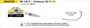 Brixton BX125X / Felsberg 125X 2019 2020 Arrow Exhaust