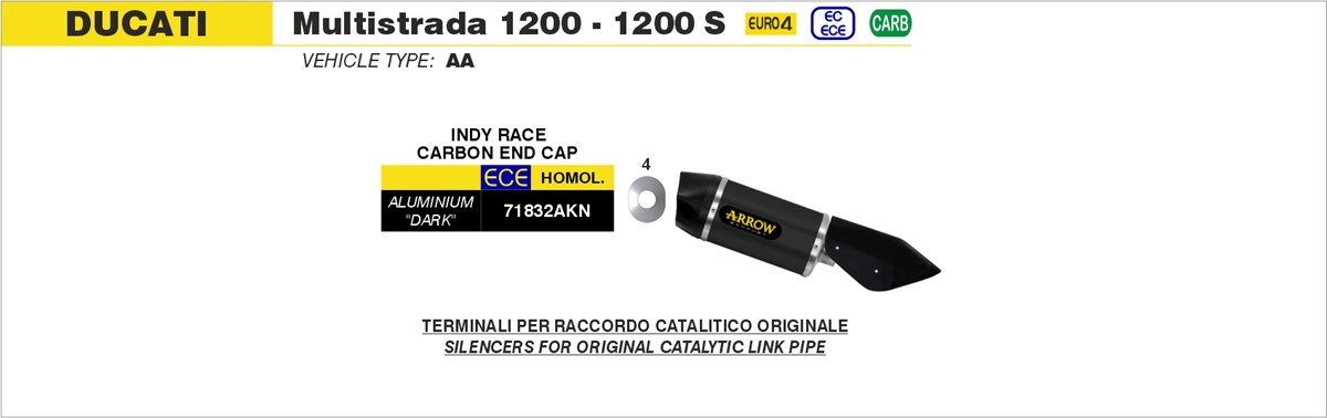 Ducati Multistrada V2/V2S 2025 (Euro 5+) Arrow Exhaust