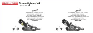 Ducati Streetfighter V4 2020 2021 2022 2023 2024 Arrow Exhaust