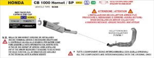 Honda CB 1000 Hornet Euro 5+ 2025 Arrow Exhaust