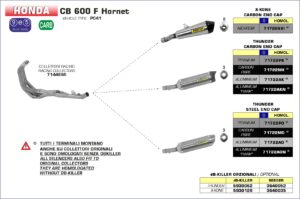 Honda CB600 Hornet 2007 2008 2009 2010 2011 2012 2013 Arrow Exhaust