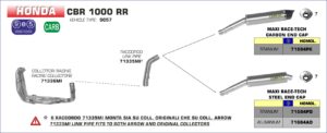 Honda CBR1000RR Fireblade 2004 2005 2006 2007 Arrow Exhaust