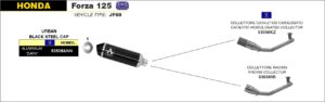 Honda Forza 125 2015 2016 Arrow Exhaust