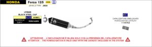 Honda Forza 125 2021 2022 2023 2024 Arrow Exhaust
