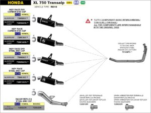 Honda XL750 Transalp 2023 2024 Arrow Exhaust