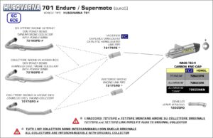 Husqvarna 701 Enduro / Supermoto 2021 2022 2023 2024 Arrow Exhaust