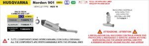 Husqvarna Norden 901 2024 2025 (Euro 5+) Arrow Exhaust
