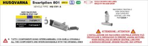 Husqvarna Svartpilen 801 Euro 5 2024 2025 Arrow Exhaust