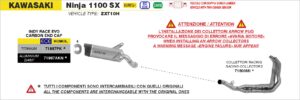 Kawasaki Ninja 1100 SX Euro 5 2025 Arrow Exhaust