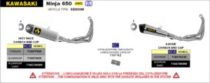 Kawasaki Z 650 / Ninja 650 2021 2022 2023 Arrow Exhaust