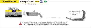 Kawasaki Versys 1000 2021 2022 2023 2024 Arrow Exhaust