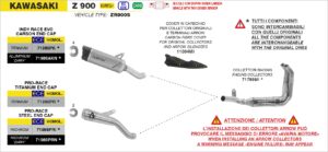 Kawasaki Z 900 Euro 5 2025 Arrow Exhaust