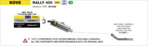 Kove Rally 450 2023 2024 Arrow Exhaust