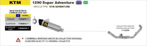 KTM 1290 Super Adventure 2015 2016 Arrow Exhaust