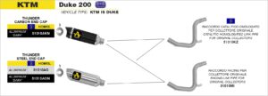 KTM Duke 200 2012 2013 2014 Arrow Exhaust
