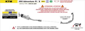 ktm 390 adventure r x (euro 5+) 2025 2026 arrow exhaust