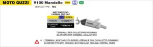 Moto Guzzi V100 Mandello 2023 2024 Arrow Exhaust