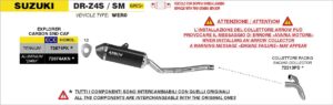 suzuki dr z4s dr z4sm (euro 5+) 2025 2026 arrow exhaust