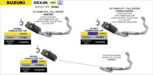 Suzuki GSX-8S 2023 2024 Arrow Exhaust