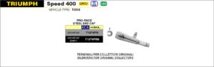 Triumph Speed 400 Euro 5 2024 Arrow Exhaust