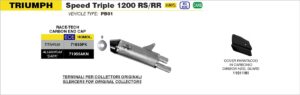 Triumph Speed Triple 1200 RS 2021 2022 2023 2024 Arrow Exhaust