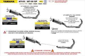 Yamaha MT-09 / MT-09 SP Euro 5 2024 2025 Arrow Exhaust