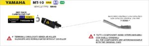 Yamaha MT-10 2016 2017 2018 2019 2020 Arrow Exhaust