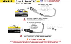 Yamaha Tracer 7 / Tracer 7 GT (Euro 5+) 2025-2026 Arrow Exhaust