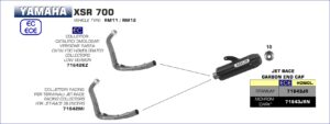 Yamaha XSR700 2016 2017 2018 2019 2020 Arrow Exhaust