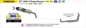 Yamaha XT1200Z Super Tenere 2010 2011 2012 2013 2014 2015 2016 2017 2018 2019 2020 Arrow Exhaust