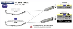 Yamaha YP500 T-Max 2008 2009 2010 2011 Arrow Exhaust