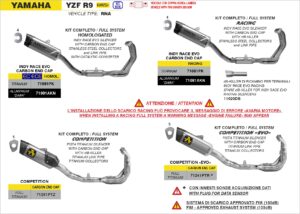Yamaha YZF R9 Euro 5+ 2025 Arrow Exhaust
