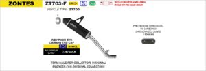 Zontes ZT703-F 2025 Euro 5+ Arrow Exhaust