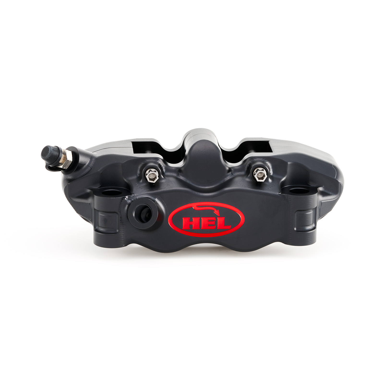 hel v2 100mm solid billet 4 piston front radial brake calipers with finned back