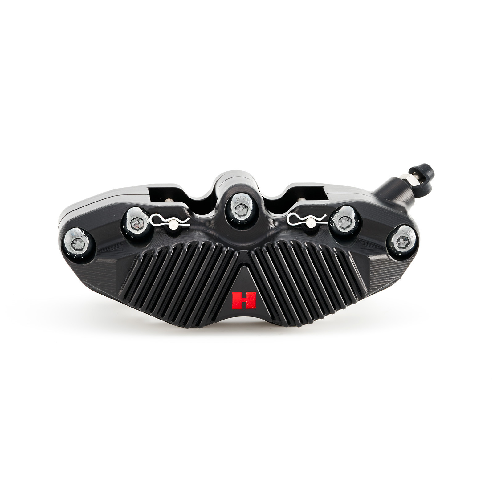 hel v2 108mm solid billet 4 piston front radial brake calipers with finned back