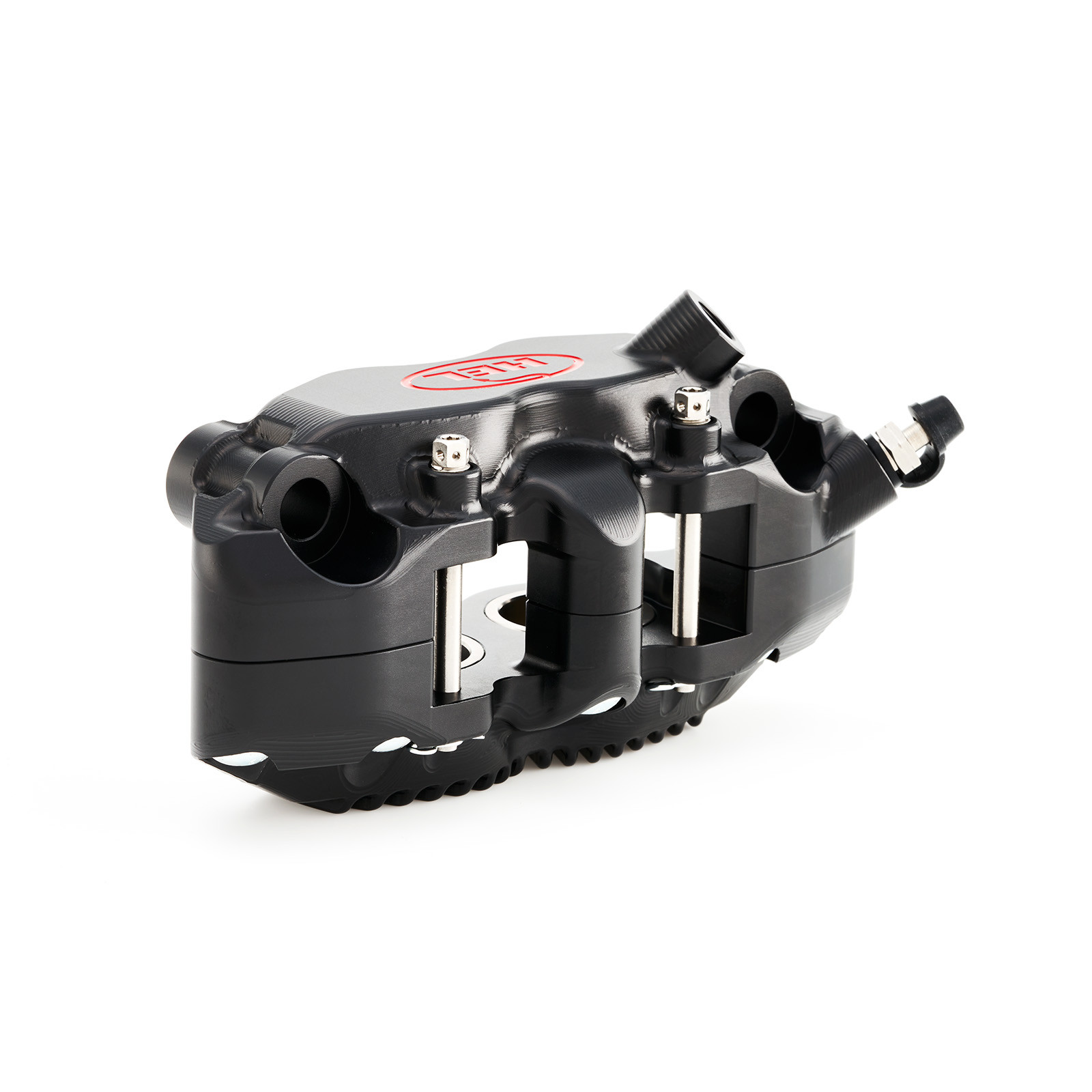 hel v2 108mm solid billet 4 piston front radial brake calipers with finned back