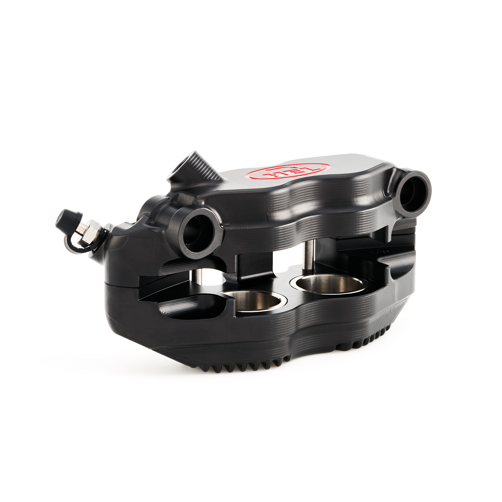 hel v2 108mm solid billet 4 piston front radial brake calipers with finned back