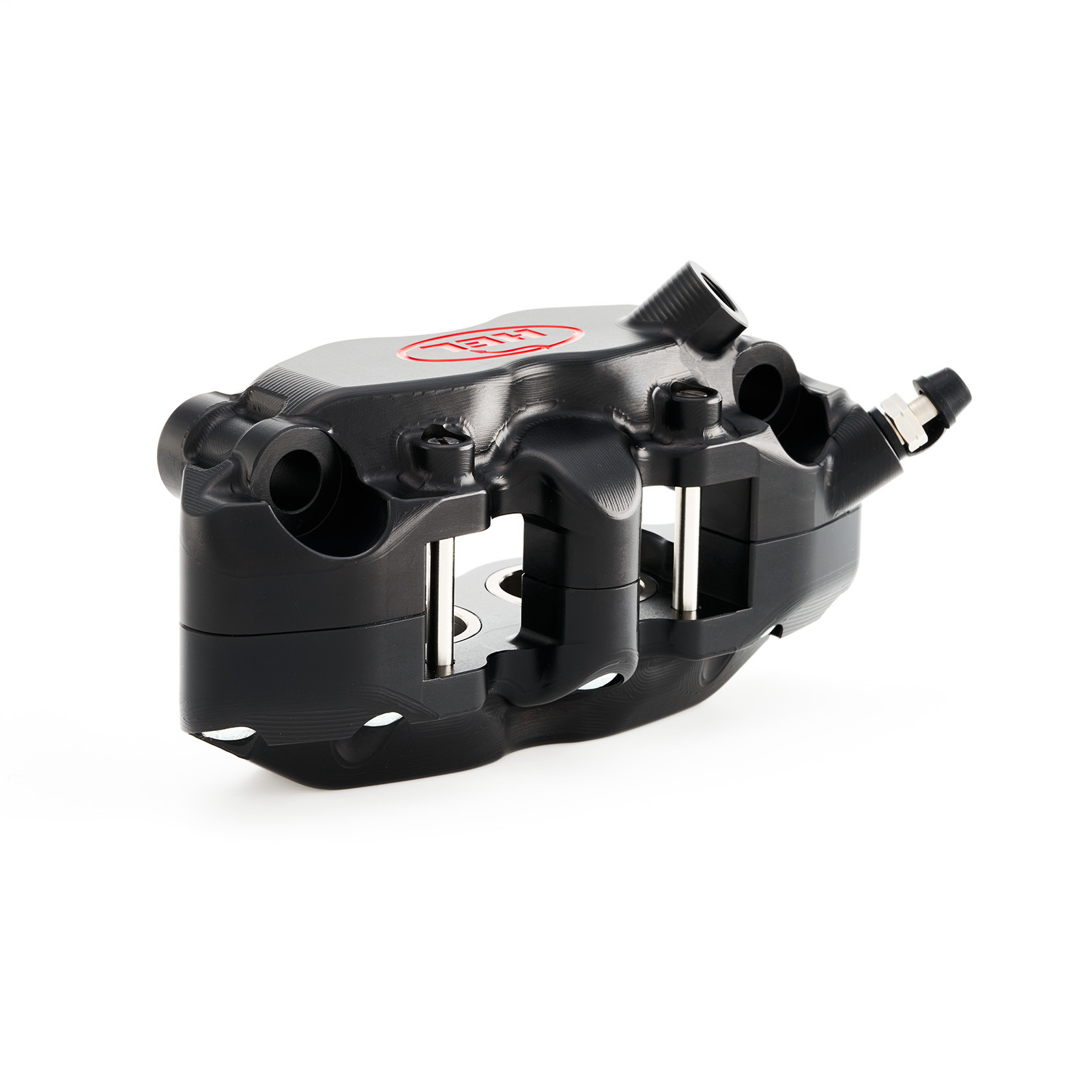 hel v2 108mm solid billet 4 piston front radial brake calipers with flat back