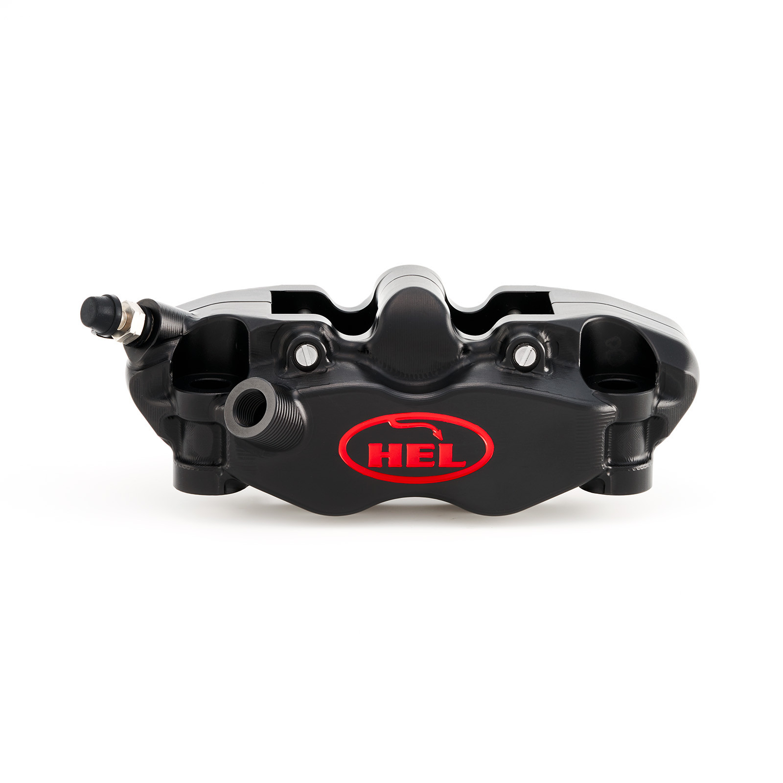 hel v2 108mm solid billet 4 piston front radial brake calipers with flat back
