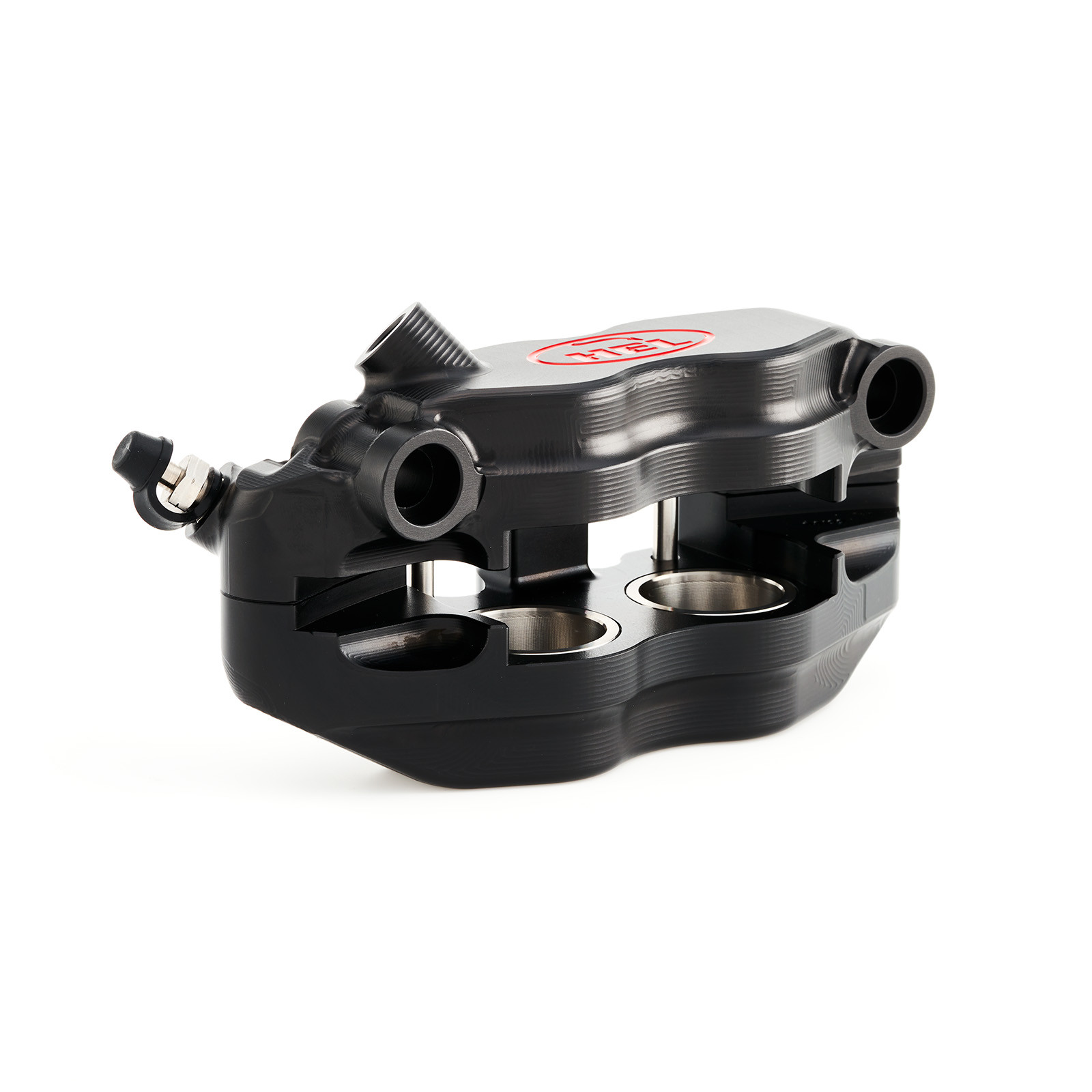 hel v2 108mm solid billet 4 piston front radial brake calipers with flat back