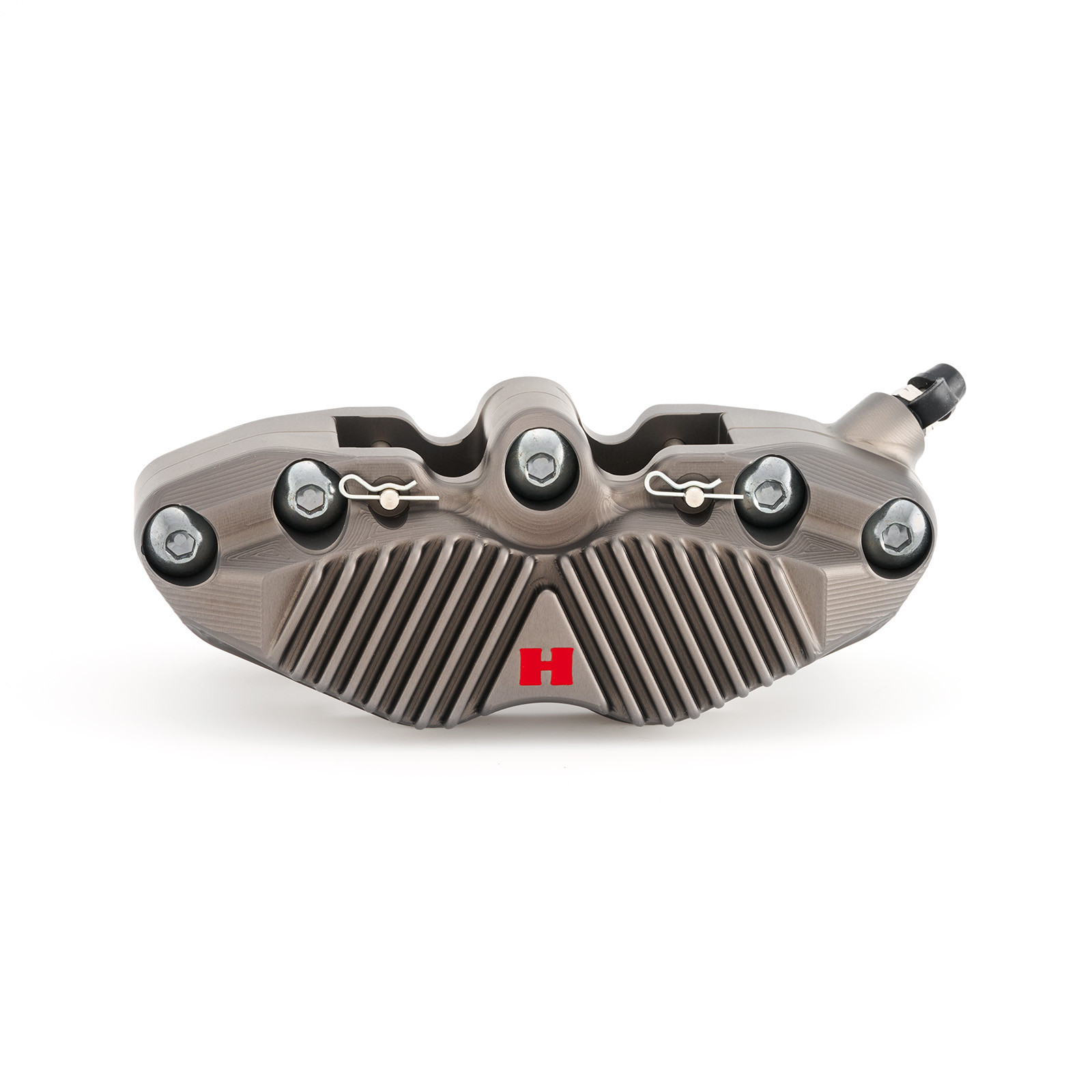 hel v2 108mm solid billet 4 piston front radial brake calipers with finned back