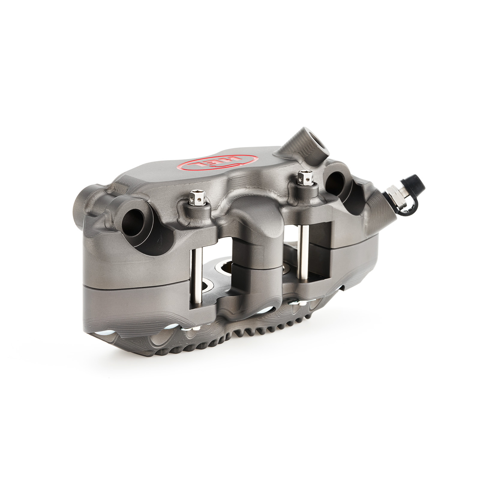 hel v2 108mm solid billet 4 piston front radial brake calipers with finned back