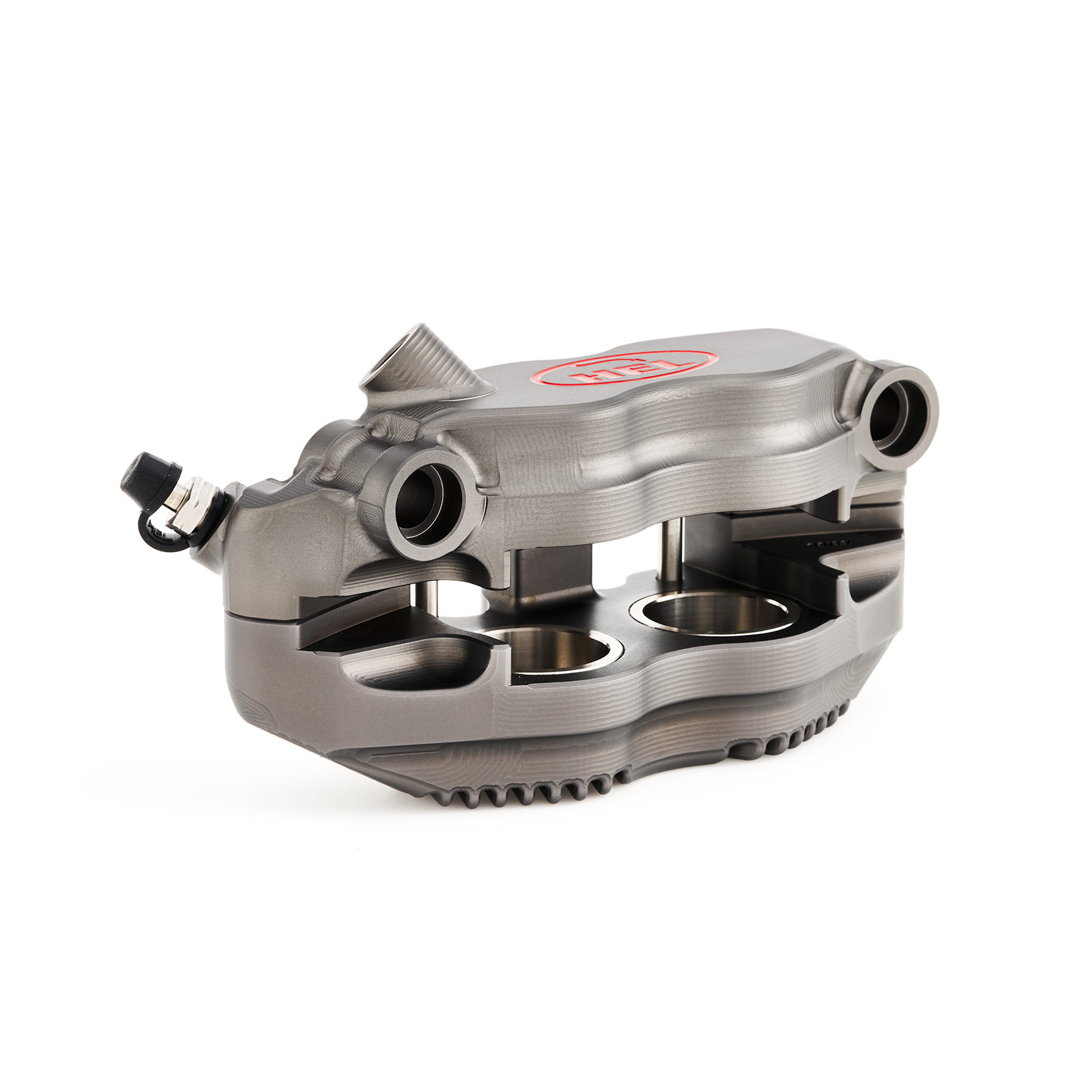 hel v2 108mm solid billet 4 piston front radial brake calipers with finned back