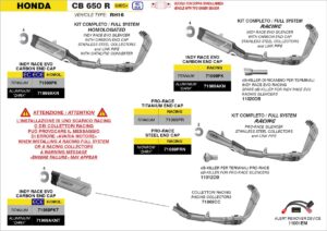 honda cb650r 2024 2026 arrow exhaust